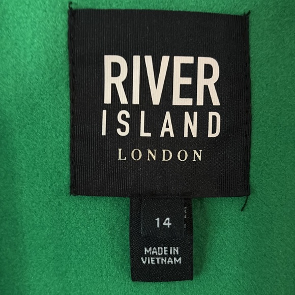 River Island Bold Green Coat - Picture 2 of 10